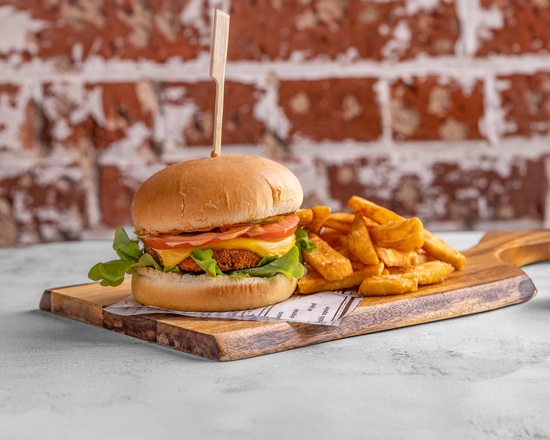 Veg Burger & Chips